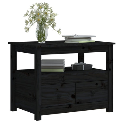 Salongbord Sofabord Svart 71x49x55 cm heltre furu