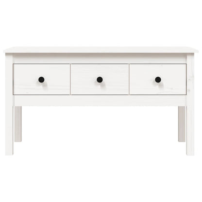 Salongbord Sofabord Hvit 102x49x55 cm heltre furu