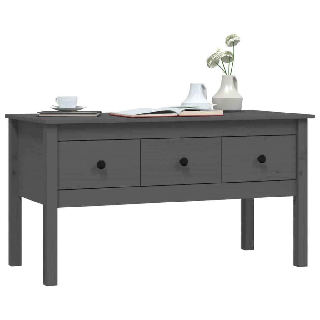 Salongbord Sofabord Grå 102x49x55 cm heltre furu
