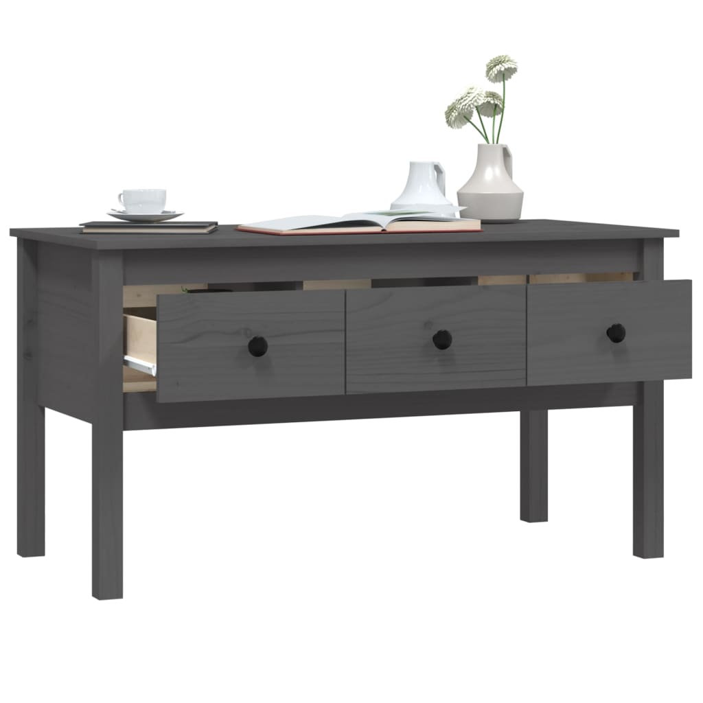 Salongbord Sofabord Grå 102x49x55 cm heltre furu