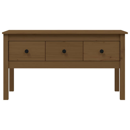 Salongbord Sofabord Tre heltre furu Honningbrun 102x49x55 cm