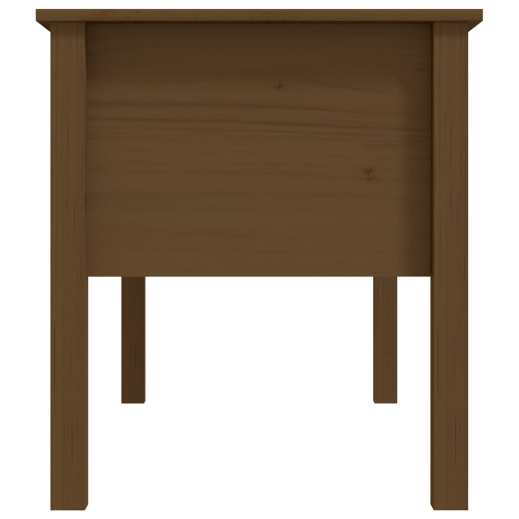 Salongbord Sofabord Tre heltre furu Honningbrun 102x49x55 cm
