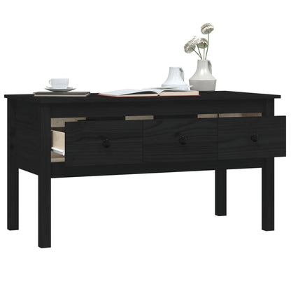 Salongbord Sofabord Svart 102x49x55 cm heltre furu