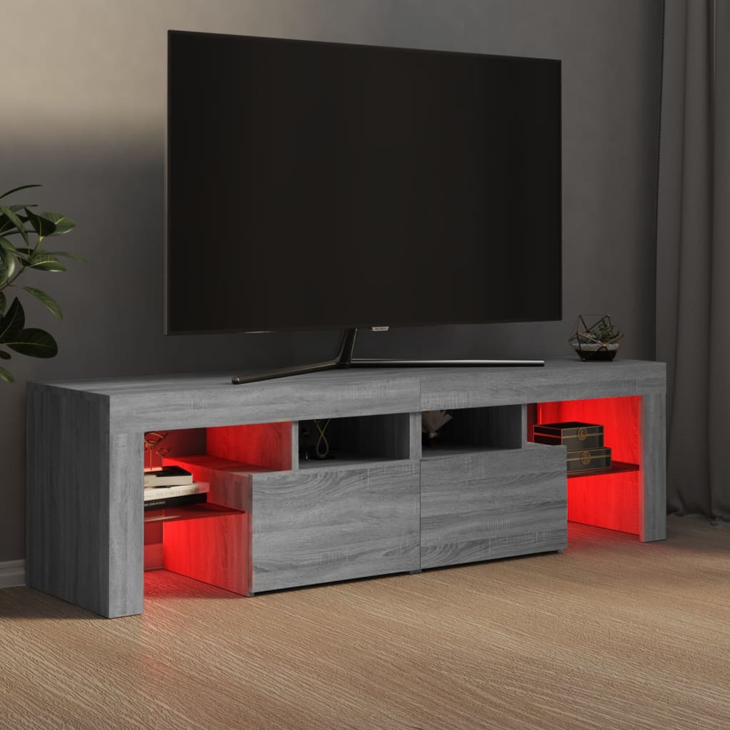 TV-Møbel Sonoma Grå TV-benk med LED 140x36,5x40 cm