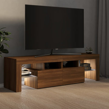 TV-Møbel Brun Eik TV-benk med LED 140x36,5x40 cm
