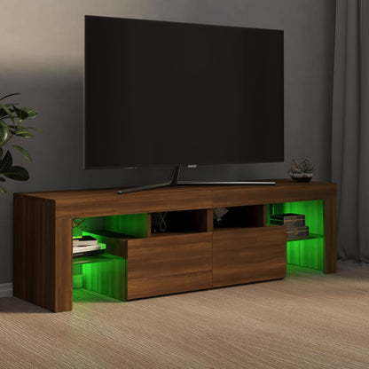 TV-Møbel Brun Eik TV-benk med LED 140x36,5x40 cm