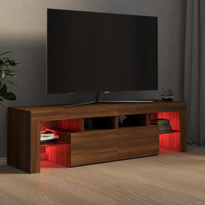 TV-Møbel Brun Eik TV-benk med LED 140x36,5x40 cm