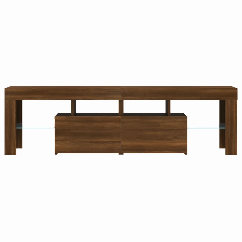TV-Møbel Brun Eik TV-benk med LED 140x36,5x40 cm