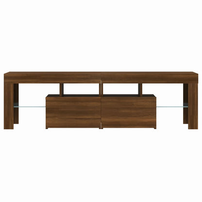 TV-Møbel Brun Eik TV-benk med LED 140x36,5x40 cm