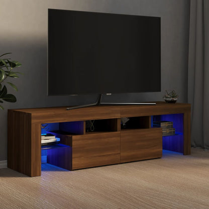 TV-Møbel Brun Eik TV-benk med LED 140x36,5x40 cm