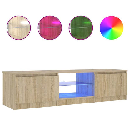 TV-Møbel Røkt Eik TV-benk med LED 140x40x36 cm