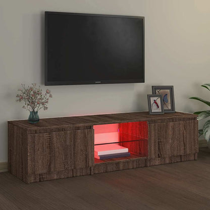 TV-Møbel Brun Eik TV-benk med LED 140x40x35,5 cm