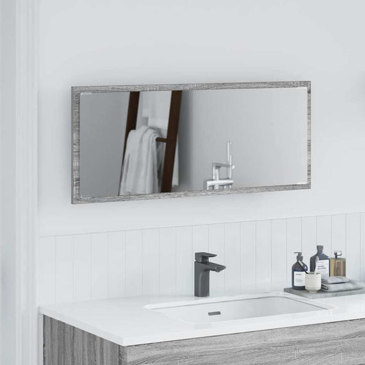 Baderomsspeil med LED Lys Sonoma Grå 90x8,5x37 cm