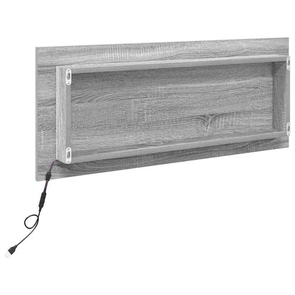 Baderomsspeil med LED Lys Sonoma Grå 90x8,5x37 cm