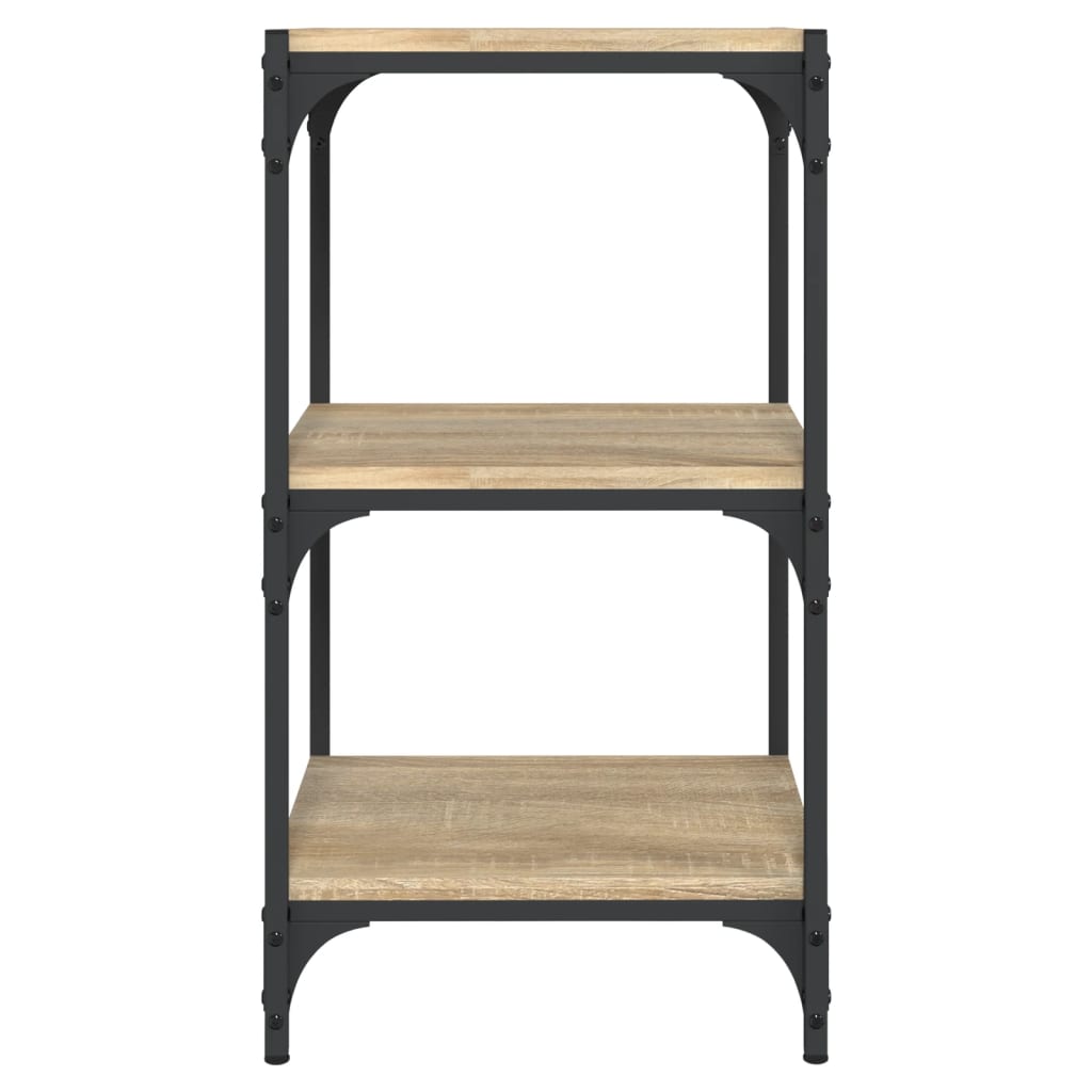 Bokhylle sonoma eik 40x33x70,5 cm konstruert tre og stål