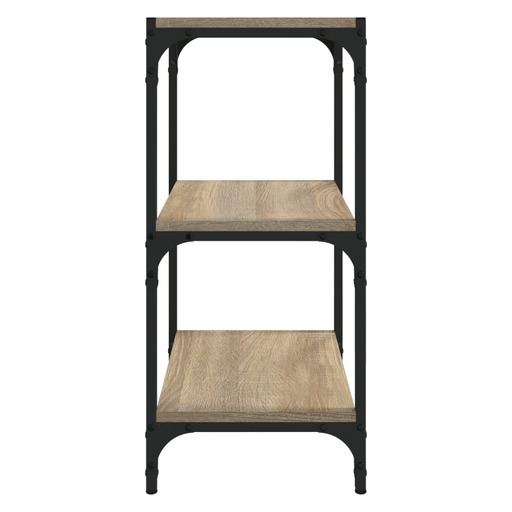 Bokhylle sonoma eik 40x33x70,5 cm konstruert tre og stål