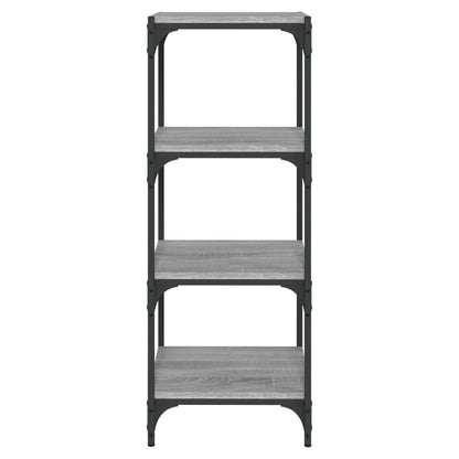 Bokhylle Sonoma Grå 40x33x100 cm og stål