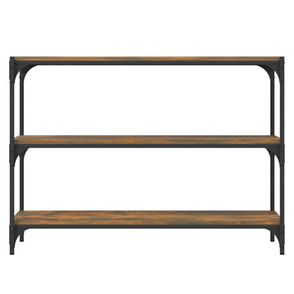 Bokhylle røkt eik 100x33x70,5 cm konstruert tre og stål