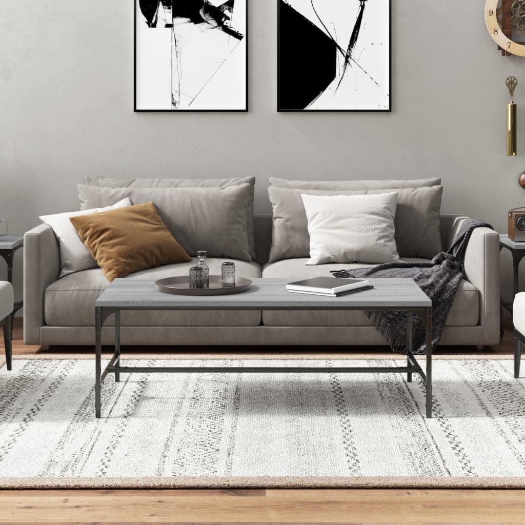Salongbord grå sonoma 100x50x35 cm konstruert tre