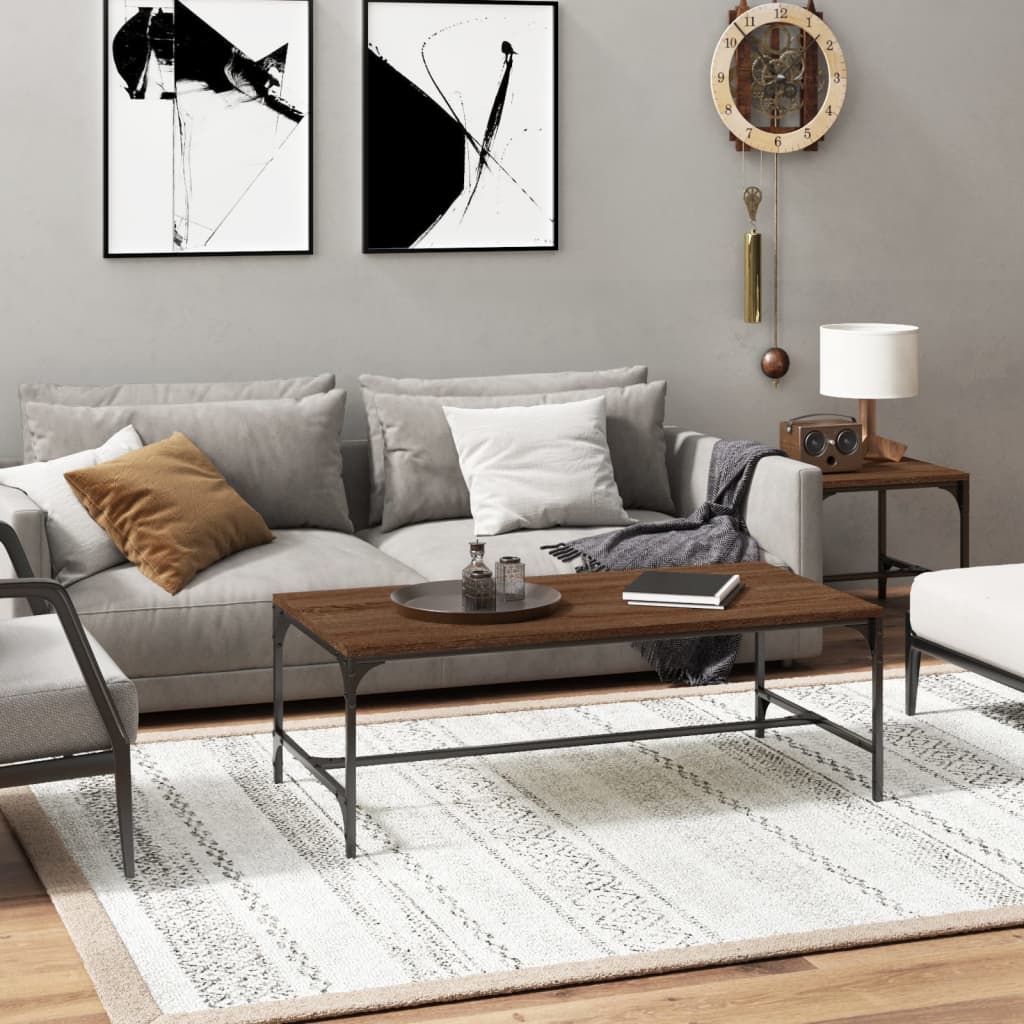 Salongbord Sofabord Brun Eik 100x50x35 cm