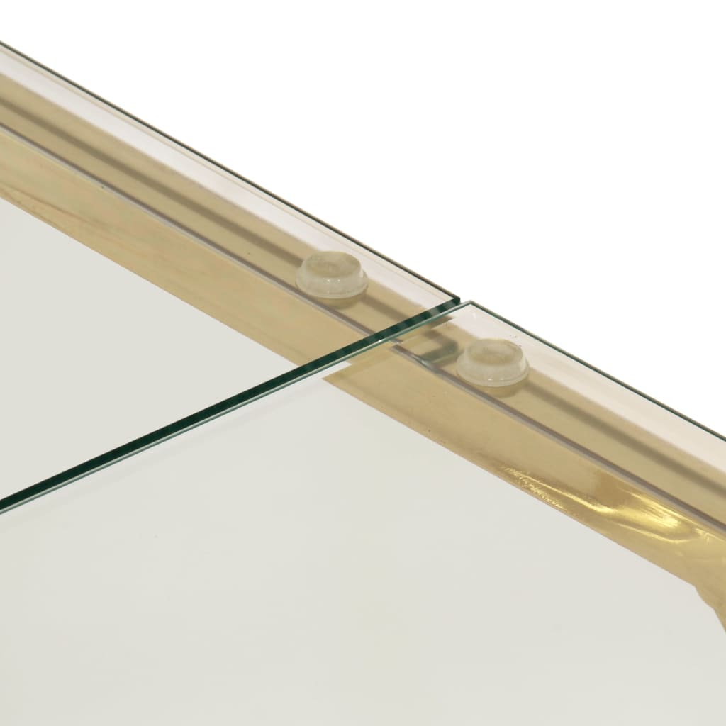 Salongbord Sofabord DIV. gull rustfritt stål og herdet glass