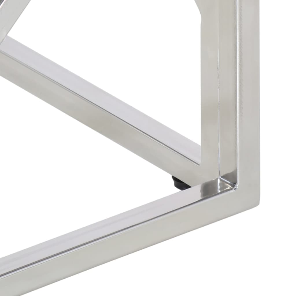 Salongbord Sofabord DIV. sølv rustfritt stål og heltre tresville