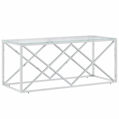 Salongbord Sofabord DIV. rustfritt stål og glass 110x45x45 cm