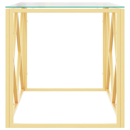 Salongbord Sofabord DIV. 110x45x45 cm rustfritt stål og glass