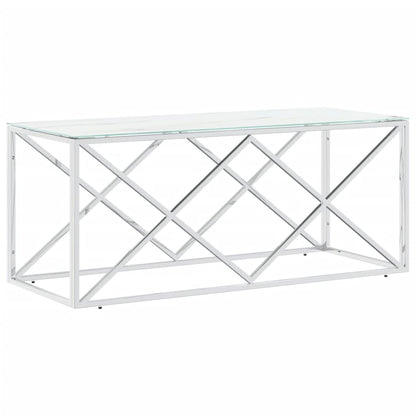 Salongbord Sofabord DIV. rustfritt stål og glass 110x45x45 cm