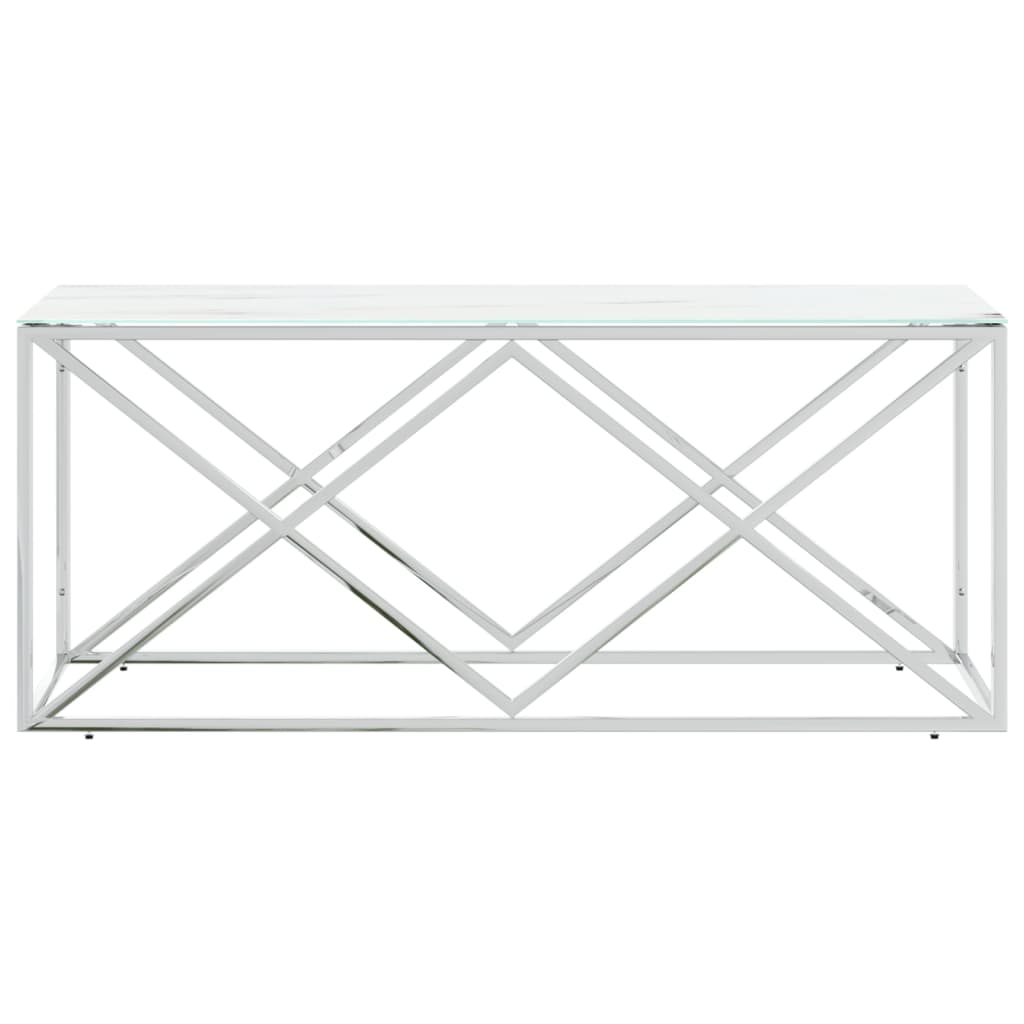 Salongbord Sofabord DIV. rustfritt stål og glass 110x45x45 cm