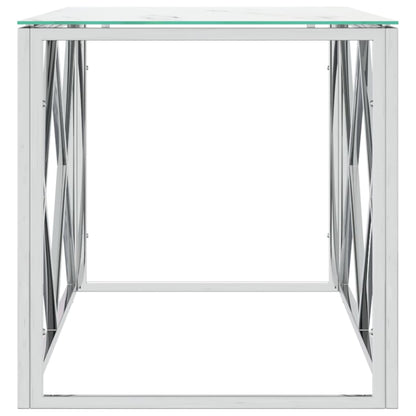 Salongbord Sofabord DIV. rustfritt stål og glass 110x45x45 cm