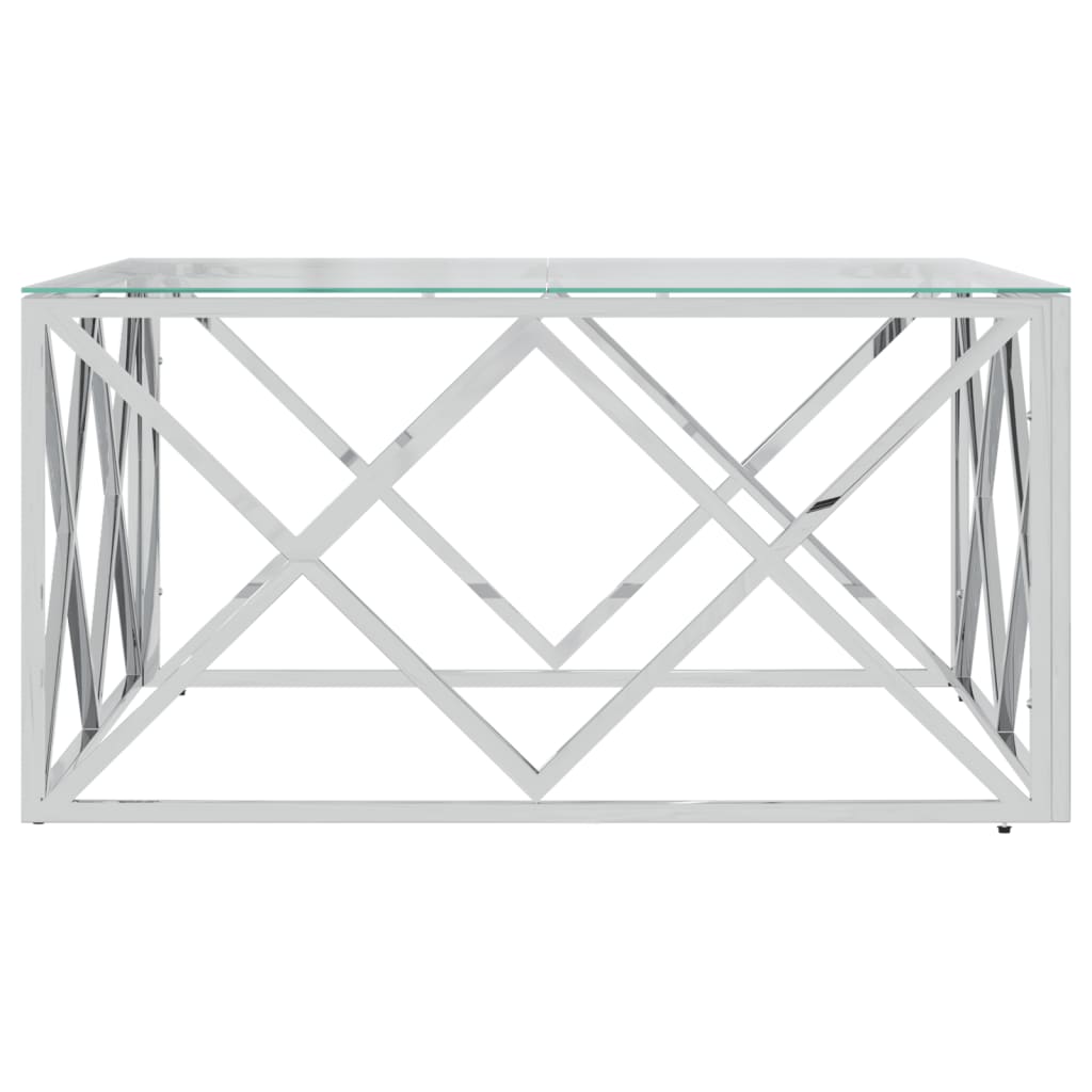 Salongbord Sofabord DIV. rustfritt stål og glass 80x80x40 cm