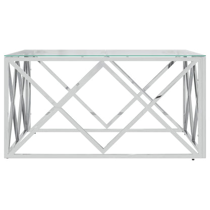 Salongbord Sofabord DIV. rustfritt stål og glass 80x80x40 cm