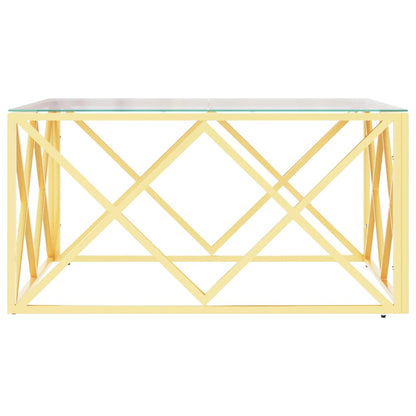 Salongbord Sofabord DIV. 80x80x40 cm rustfritt stål og glass