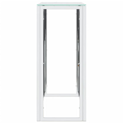 Avlastningsbord Konsollbord DIV. 110x30x70 cm rustfritt stål og glass