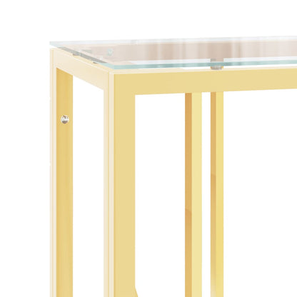 Avlastningsbord Konsollbord DIV. 110x30x70 cm rustfritt stål og glass