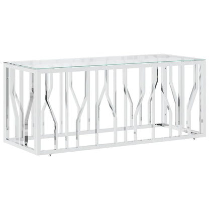 Salongbord Sofabord DIV. 110x45x45 cm rustfritt stål og glass