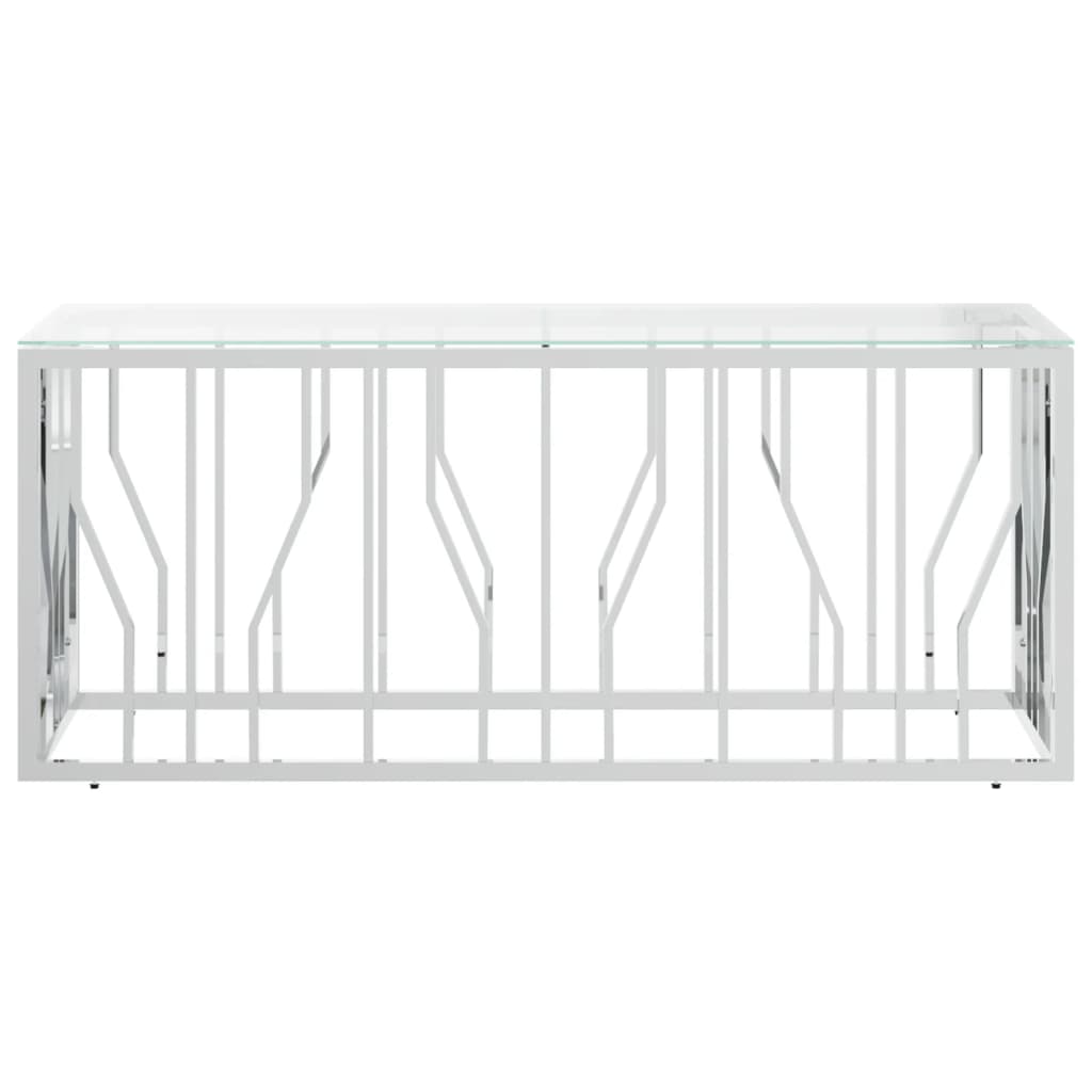 Salongbord Sofabord DIV. 110x45x45 cm rustfritt stål og glass