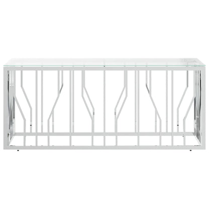 Salongbord Sofabord DIV. 110x45x45 cm rustfritt stål og glass