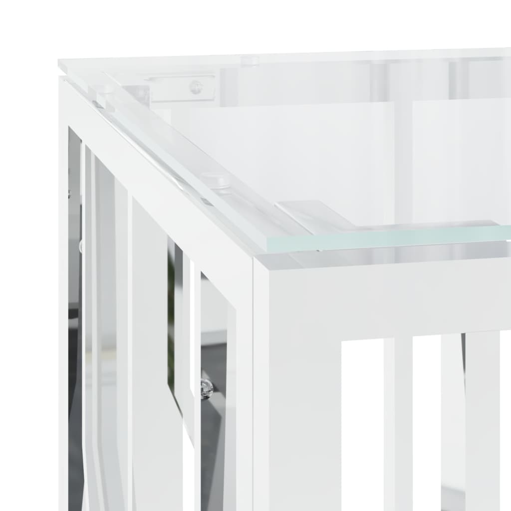 Salongbord Sofabord DIV. 110x45x45 cm rustfritt stål og glass