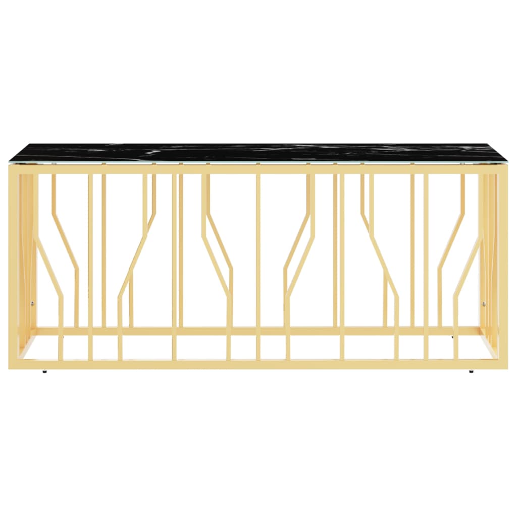 Salongbord Sofabord DIV. gull 110x45x45 cm rustfritt stål og glass