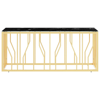 Salongbord Sofabord DIV. gull 110x45x45 cm rustfritt stål og glass