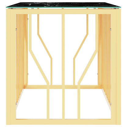Salongbord Sofabord DIV. gull 110x45x45 cm rustfritt stål og glass