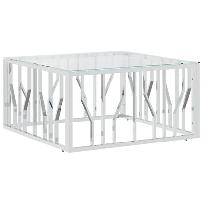 Salongbord Sofabord DIV. rustfritt stål og glass 80x80x40 cm