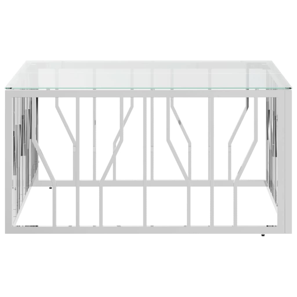 Salongbord Sofabord DIV. rustfritt stål og glass 80x80x40 cm