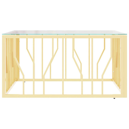 Salongbord Sofabord DIV. gull 80x80x40 cm rustfritt stål og glass