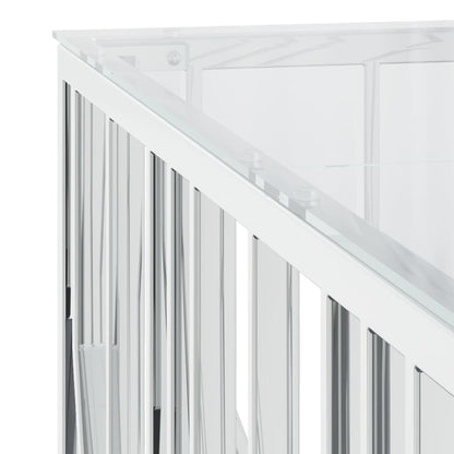 Salongbord Sofabord DIV. rustfritt stål og glass 100x100x50 cm