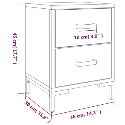 Nattbord Sengbord Brun 36x30x45 cm heltre furu