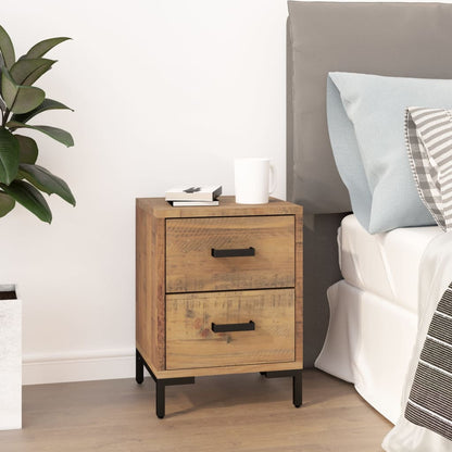 Nattbord Sengbord Brun 36x30x45 cm heltre furu