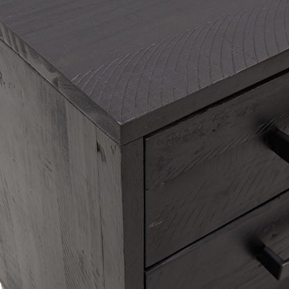 Nattbord Sengbord Svart 36x30x45 cm heltre furu